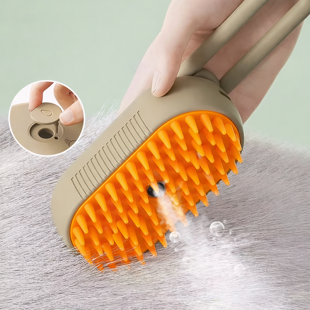 Steam brush your pet